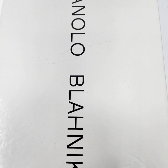 Manolo Blahnik Navy Quilted Leather Flats 39.5 - Picture 8 of 9